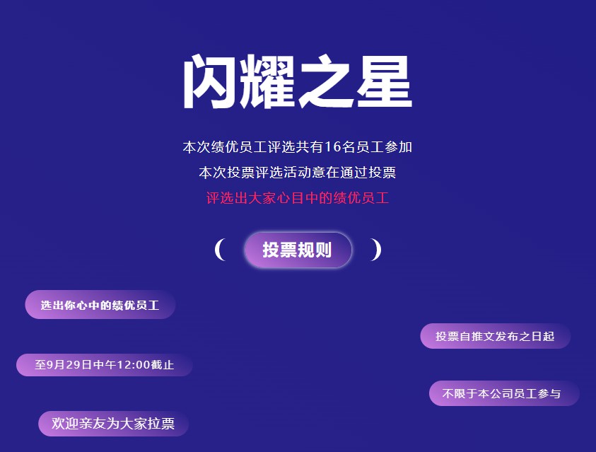 閃耀之星|開企科技Q3季度績優(yōu)員工評選投票